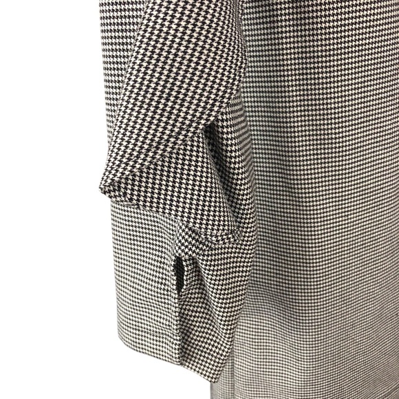 DRESS - Women's BCBGeneration Black/White Houndstooth Ruffle Sleeve Mini Dress. - Picture 13 of 16